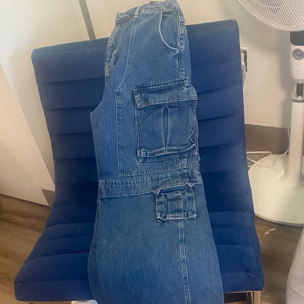 Zara Denim Cargo Jeans